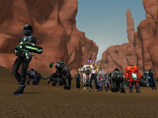 Anarchy Online is a 3D Sci-Fi MMORPG originally released in 2001 as a subscription based game. Currently players can create free accounts and explore the original game world though the most recent expansions are only available to paying subscribers. Thousands of players world-wide can compete and cooperate simultaneously in a rich, futuristic world. Anarchy Online has 4 races and 14 classes.