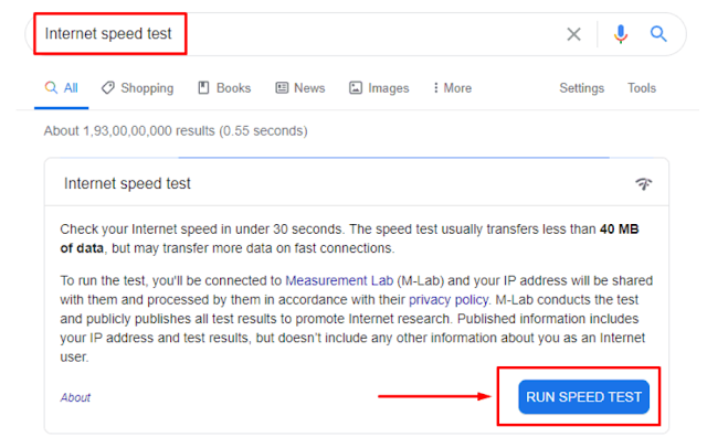 internet speed test