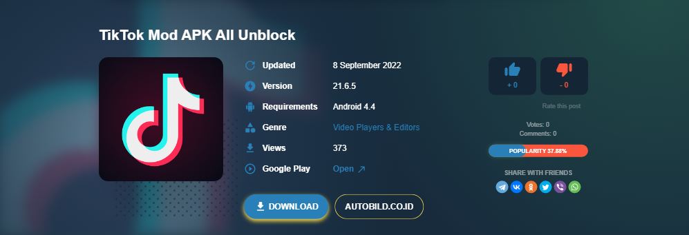 download tiktok mod apk all unblock official latest version 2022