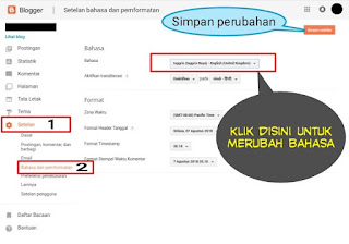 Cara-cara atau tahapan menampilkan menu penghasilan adsense dari bahasa Indonesia