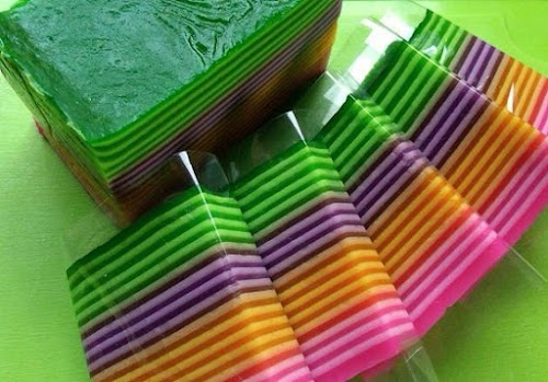 Resep Kue Lapis Warna-warni Halus dan Kenyal