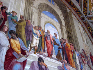 Raphael's masterpiece, The School of Athens in the Vatican Museum.