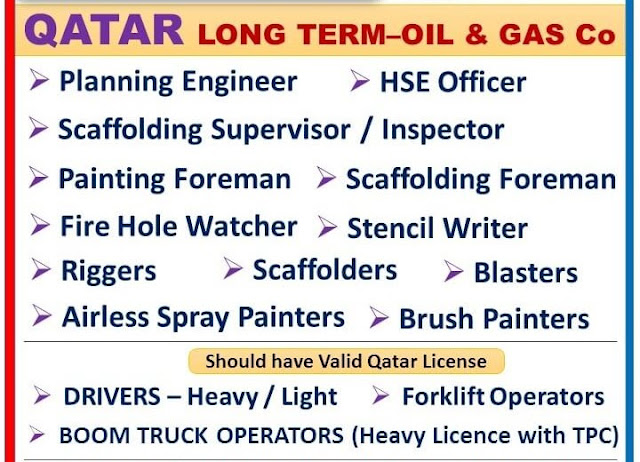 Hiring for Oil and Gas company in Qatar