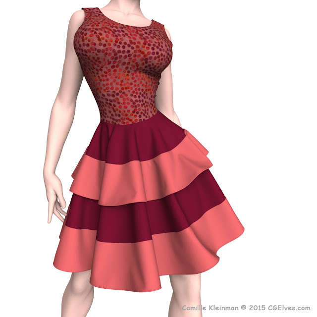 Marvelous Designer Dynamic Layered Dress