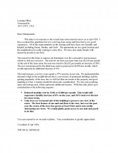 Rent Increase Letter