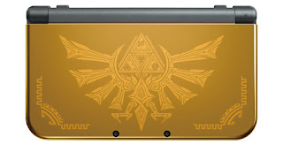 golden New 3DS XL with a Hylian Crest