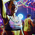 Joyful girl on a rave party...