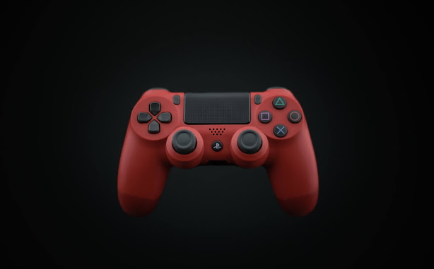 mando color rojo de la playstation