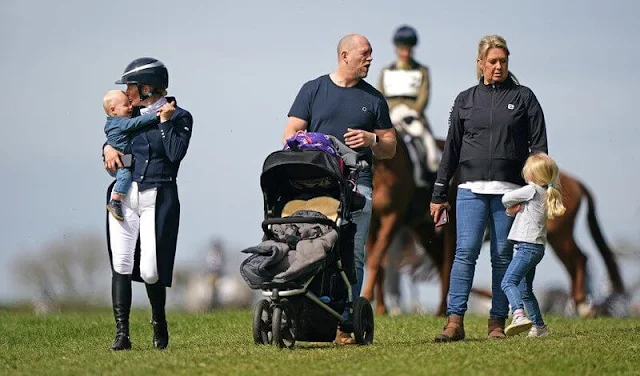 Zara Tindall, Mike Tindall, Mia, Lena Elizabeth and Lucas visited Burnham Market Eventing Centre in Norfolk