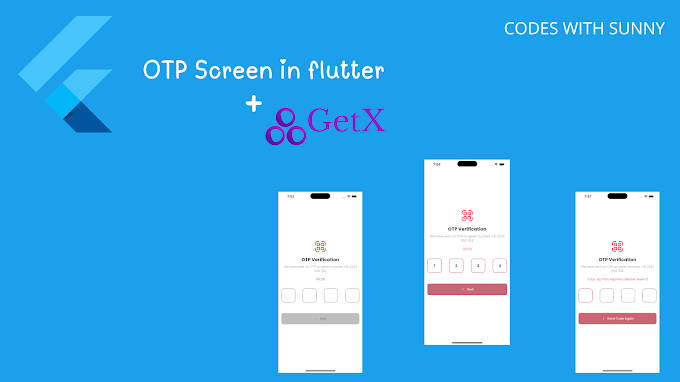 Flutter OTP Verification with Pin Code Field and Resend Button Using GetX – Complete Example with Timer and Validation.