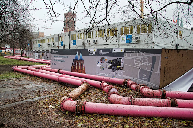 Baustelle Marx-Engels-Forum, Erweiterung der U-Bahn Line 5, Am Roten Rathaus, Karl-Liebknecht-Straße, 10178 Berlin, 10.12.2013