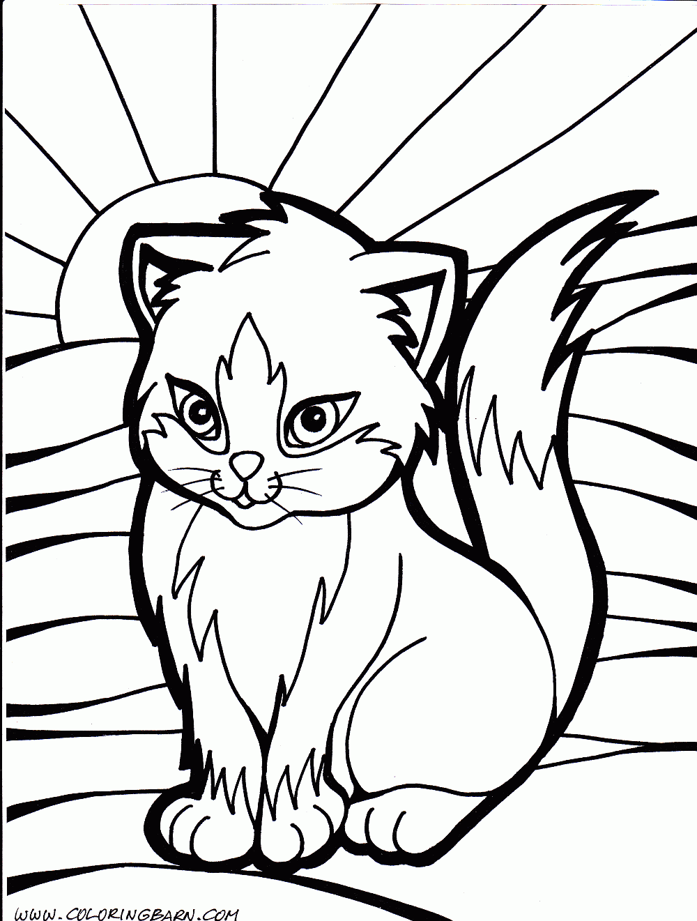Download A Simple Free Printable Cat Coloring Sheet