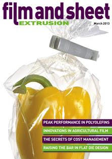 Film and Sheet Extrusion - March 2013 | ISSN 2053-7190 | TRUE PDF | Mensile | Professionisti | Polimeri | Pellets | Chimica | Materie Plastiche
Film and Sheet Extrusion is a magazine written specifically for plastic film and sheet extruders around the globe.
Published nine times a year, Film and Sheet Extrusion covers key technical developments, market trends, strategic business issues, legislative announcements, company profiles and new product launches. Unlike other general plastics magazines, Film and Sheet Extrusion is 100% focused on the specific information needs of film and sheet extruders.
Film and Sheet Extrusion offers:
- Comprehensive global coverage
- Targeted editorial content
- In-depth market knowledge
- Highly competitive advertisement rates
- An effective and efficient route to market