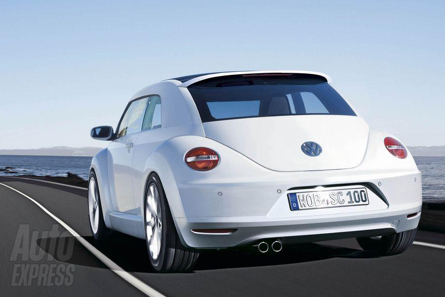 2012 VW Beetle rear view Even though engine options are nonetheless in flux