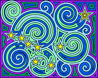 Alaska flag inspired coloring page- Ursa Major and the North Star