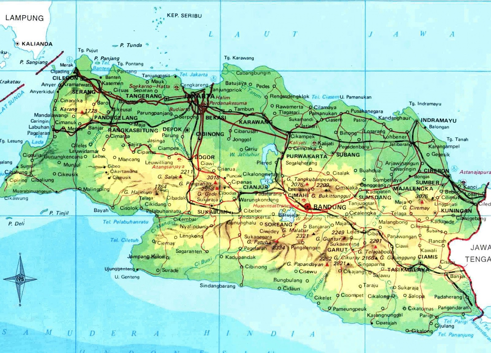 AMAZING INDONESIA JAWA BARAT MAP 