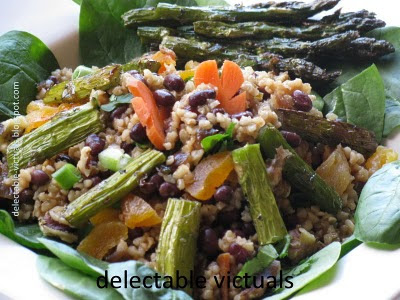 Adzuki Beans, Asparagus, and Bulgur Salad easy recipe