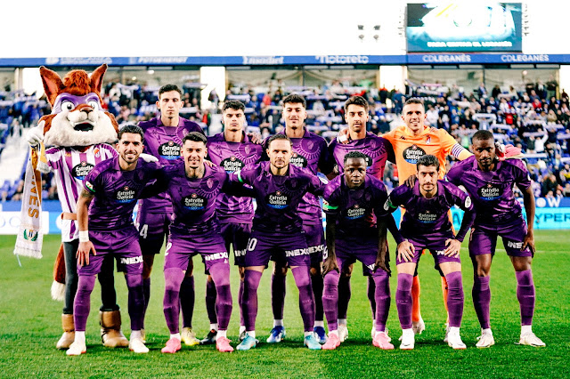 📸REAL VALLADOLID C. F. 📆3 febrero 2024 ⬆️César Tárrega, David Torres, Víctor Meseguer, César De la Hoz, Jordi Masip. ⬇️Monchu, Luis Pérez, Iván Sánchez, Amath Ndiaye, Sergio Escudero, Mamadou Sylla. C. D. LEGANÉS 0 🆚 REAL VALLADOLID C. F. 0 Sábado 03/02/2024, 18:30 horas. Campeonato de Liga de 2ª División, jornada 25. Leganés, Madrid, estadio Municipal de Butarque: 10.880 espectadores. GOLES: ⚽No hubo.