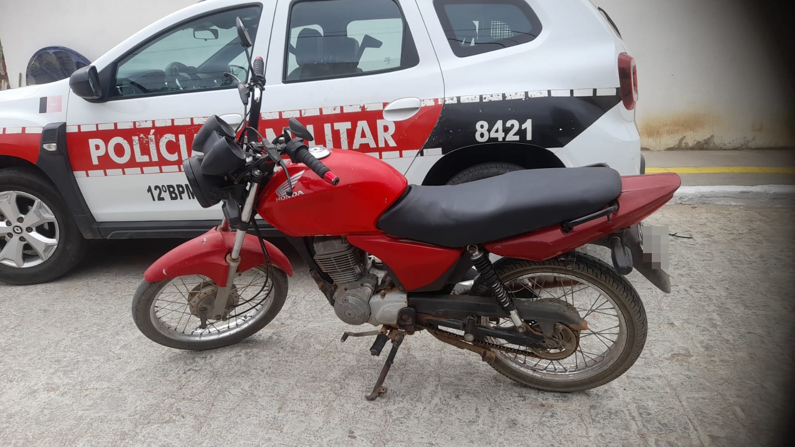 Polícia Militar recupera moto com queixa de roubo, em Belém do Brejo do Cruz