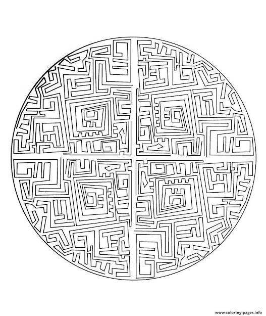Print Free Mandala To Color Maze Coloring Pages Free Printable With  Incredible Wild Kratts Coloring Pages