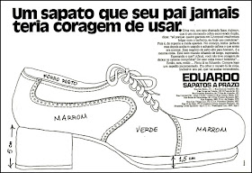 sapato masculino década de 70; moda masculina anos 70; salto carrapeta;