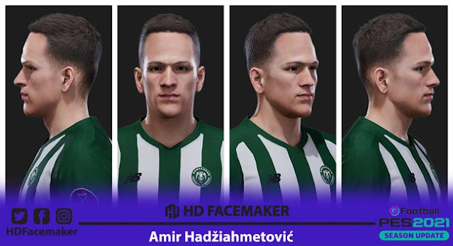 Amir Hadžiahmetović Face For eFootball PES 2021