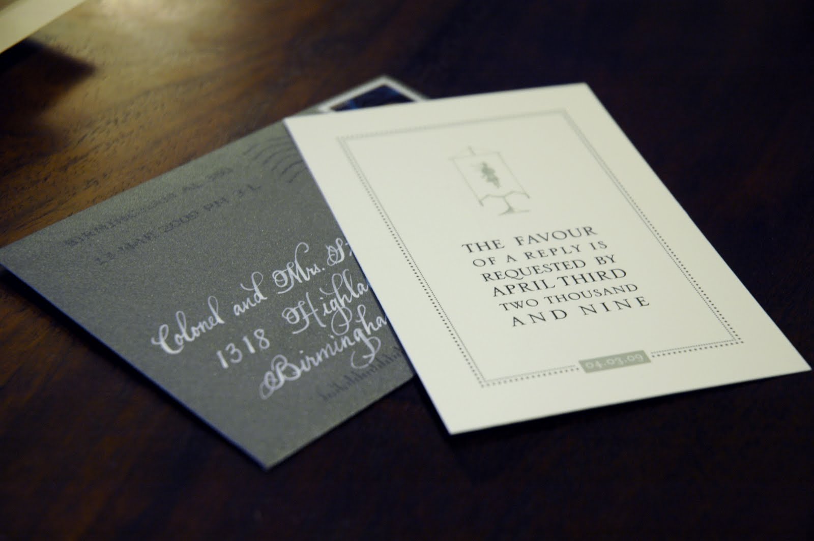 formal wedding invitation