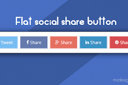 Flat Social Share Button for Blogger