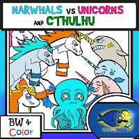 https://www.teacherspayteachers.com/Product/Narwhals-vs-Unicorns-and-Cthulhu-Clip-Art-33-pc-Set-BWColor-3041411