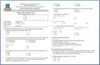 Soal UAS Matematika Kelas 2 Semester 1