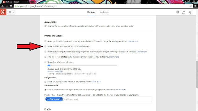 Screenshot 1 - How To Prevent Your Pictures From Getting Downloaded on Google Plus