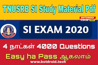 tnusrb 2020 SI exam study material in tamil