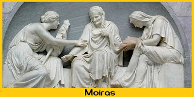 Moiras: Cloto, Laquesis y Atropos