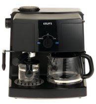 Krups XP1500 Coffee and Espresso Combination Machine, Black