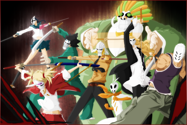   bleach vizards katana sword dagger mask anime hd wallpaper desktop pc background 0017
