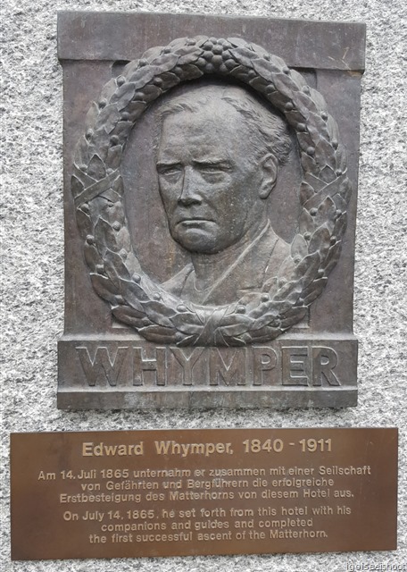 the Hotel Monte Rosa is where Edward Whymper and some members of his team stayed and departed from on the day of the first successful ascent.