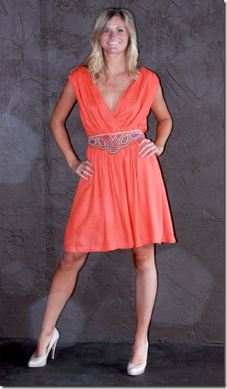 French Connection Orange Dress F