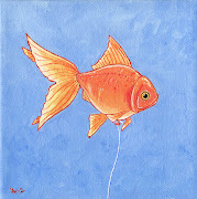 This is another take on the balloon goldfish. Why again? (goldfish as helium balloon)