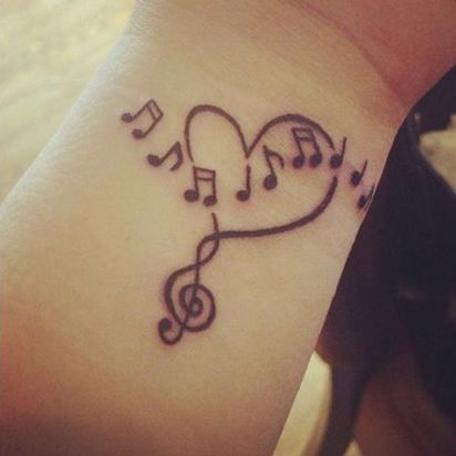 Tatuagens inspiradas em notas musicais