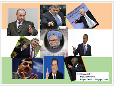 World Pointing at India