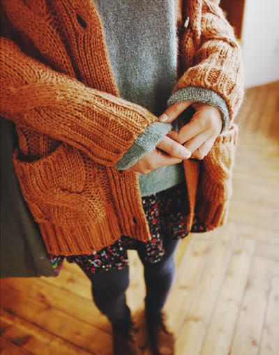 Fall Outfit Knitted Cardigan Sweater 