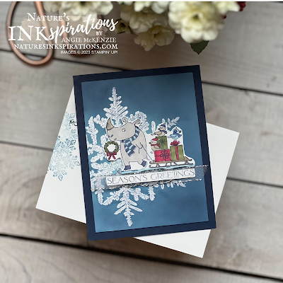 Festive & Fun Snow Crystal Christmas card | Nature's INKspirations by Angie McKenzie