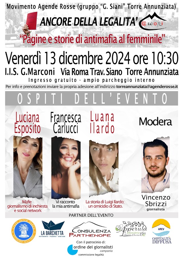 A Torre Annunziata: Movimento delle Agende Rosse e Antimafia al femminile