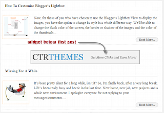 Cara Menambahkan Widget dibawah Post Pertama Pada Blogger