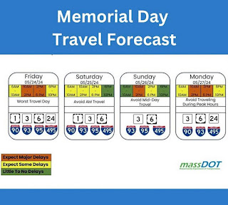 MassDOT Travel alerts for the Memorial Day weekend 2024