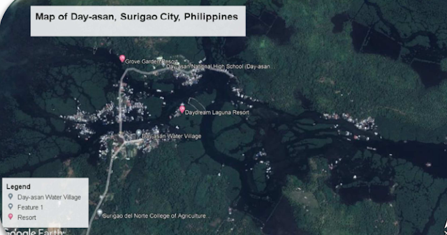 Map of Barangay Day-asan, Surigao City, Philippines.