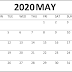 May 2020 Calendar For Spring Weather