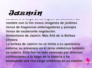 significado del nombre Jazmín