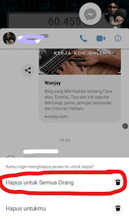 Cara Mudah Menghapus atau Menarik Pesan Chat Facebook Messenger yang Terkirim Cara Menghapus atau Menarik Pesan Chat Facebook Messenger yang Terkirim