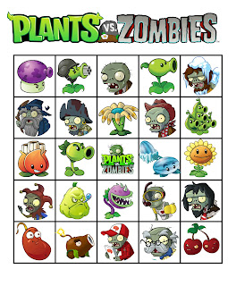 free Plants vs Zombies bingo